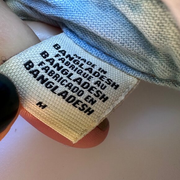 Vintage Levis Stonewash Denim Western Shirt Womens M Snap Front - Picture 3 of 11